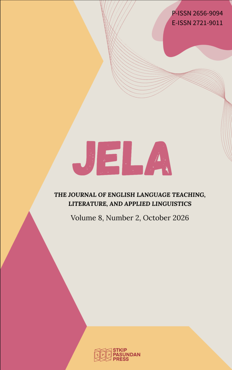 Tampilan atau cover Journal of English Language Teaching, Literature, and Applied Linguistics (JELA)